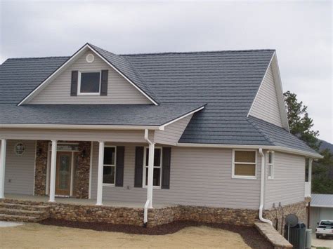 what color for metal roof for grey house|homes with dark gray roofs.